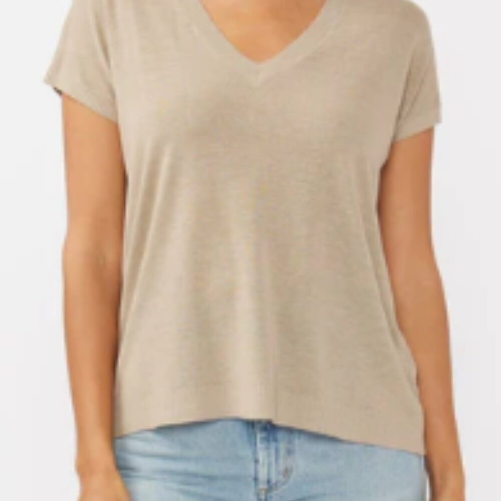 Gabby Linen Tee - Taupe